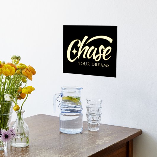 感動的引用文チェイス 箔ポスター (レイダウン (キッチン))