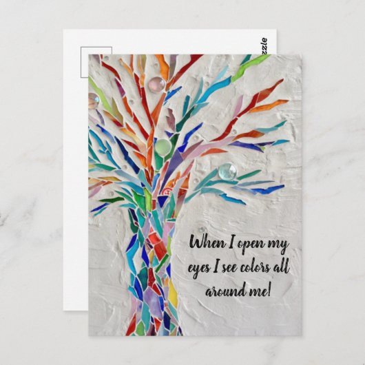 感動的引用文ツリーはがき ポストカード (正面/裏面)