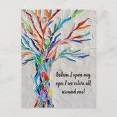 感動的引用文ツリーはがき ポストカード (正面)