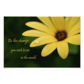 感動的引用文デイジー花写真プリント フォトプリント            (正面)