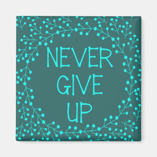 感動的引用文ネベ与えルティール（緑がかった色）冷蔵庫 マグネット (正面)