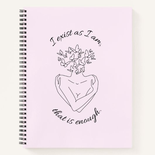 感動的引用文ノートやる気を起こさせる ノートブック (正面)