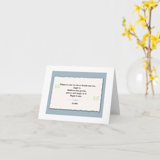 感動的引用文ノートカード – 取り込み紙 カード (黄色い花)