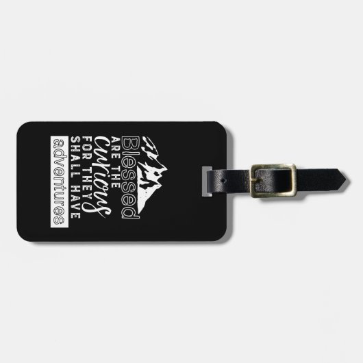 感動的引用文ハイキング旅行と冒険 ラゲッジタグ (正面横)