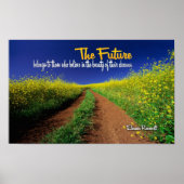 感動的引用文バイエレノールルーズベルト ポスター (正面)