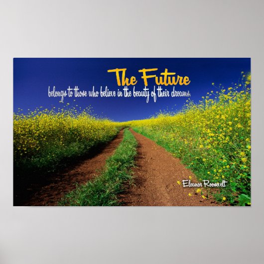 感動的引用文バイエレノールルーズベルト ポスター (正面)