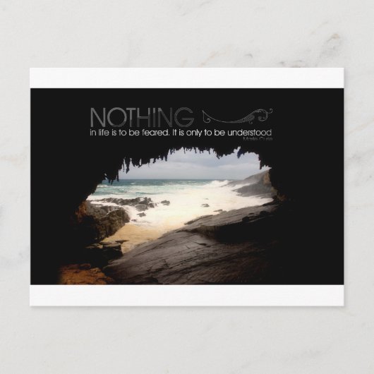 感動的引用文バイマリー・キュリー ポストカード (正面)