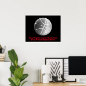 感動的引用文バインスパイアスケットチーム ポスター (ホームオフィス)