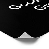 感動的引用文バスケットボールブラック&ホワイト ポスター (角)