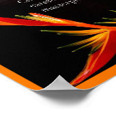 感動的引用文バードオブパラダイスエレガント ポスター (角)