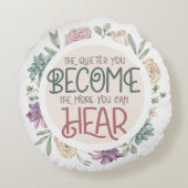 感動的引用文パステルフローラリース ラウンドクッション (裏面)