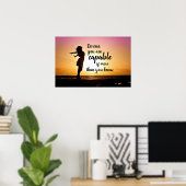 感動的引用文パーソナライズされた名対応 ポスター (ホームオフィス)