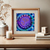 感動的引用文パープルモダンスクールポスター ポスター