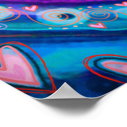 感動的引用文パープルモダンスクールポスター ポスター (角)