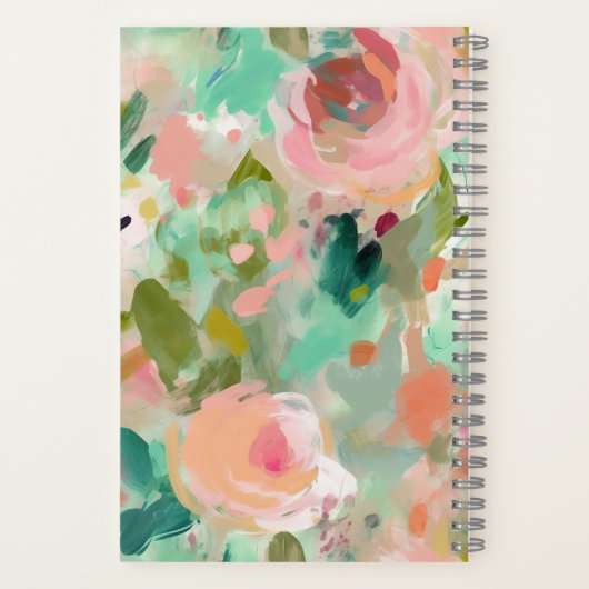 感動的引用文ピンクフローラ祈りの言葉ジャーナル ノートブック (裏面)