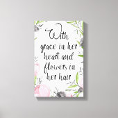 感動的引用文フローラキャンバス印刷 キャンバスプリント (正面)