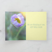 感動的引用文フローラマクロ写真テンプレート カード (内部)