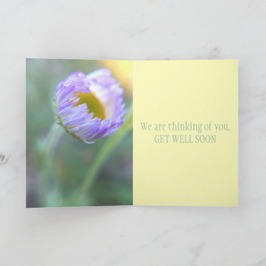 感動的引用文フローラマクロ写真テンプレート カード (内部)