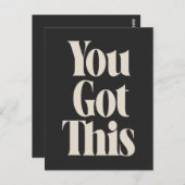 感動的引用文ブはっきりしたラックレトロタイポグラフィ ポストカード (正面/裏面)