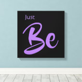 感動的引用文ブラックとパープルタイポグラフィ キャンバスプリント (インサイチュ (ウッドフロア))