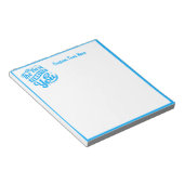 感動的引用文ブルーパーソナライズされた ノートパッド (アングル)