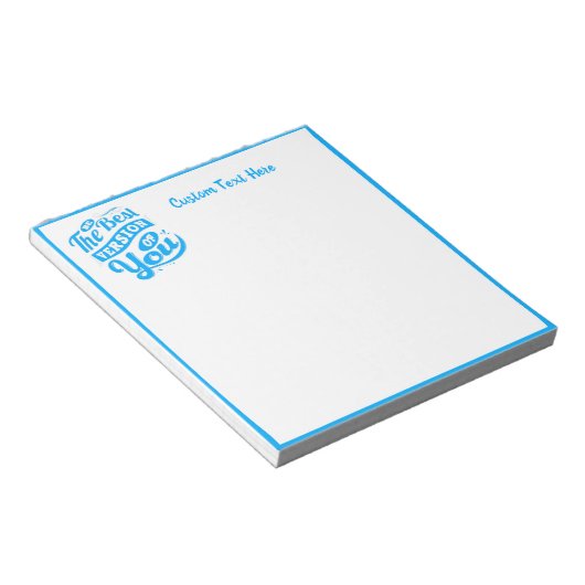 感動的引用文ブルーパーソナライズされた ノートパッド (アングル)