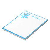 感動的引用文ブルーパーソナライズされた ノートパッド (回転)