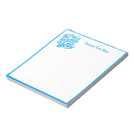 感動的引用文ブルーパーソナライズされた ノートパッド (回転)