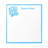 感動的引用文ブルーパーソナライズされた ノートパッド (正面)