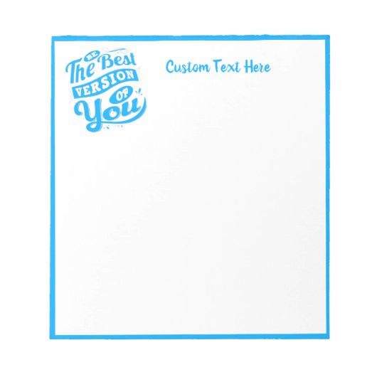感動的引用文ブルーパーソナライズされた ノートパッド (正面)