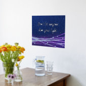 感動的引用文ブルー&パープル 箔ポスター (レイダウン (キッチン))