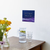 感動的引用文ブルー&パープル 箔ポスター (レイダウン (キッチン))