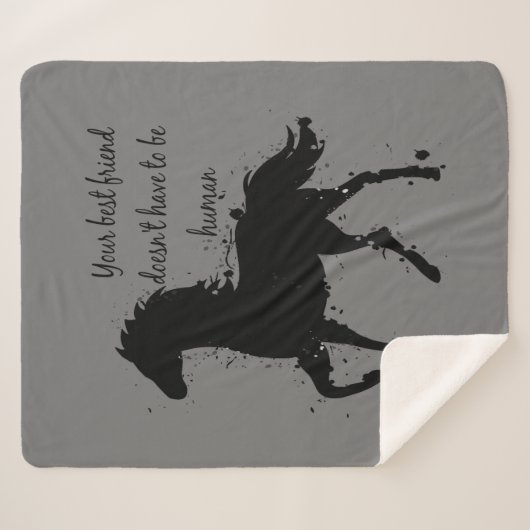 感動的引用文ホース最高のフリードラブ シェルパブランケット (正面(横))