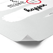 感動的引用文ポスタードリーム大文字オン灰色 ポスター (角)