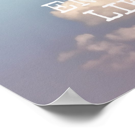 感動的引用文ポスター深い青空を呼吸 ポスター (角)