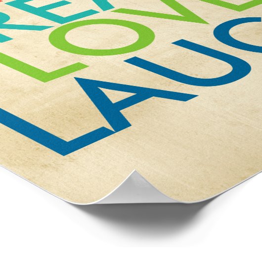 感動的引用文ポスター生夢の愛の笑い ポスター (角)