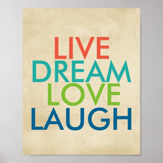 感動的引用文ポスター生夢の愛の笑い ポスター (正面)