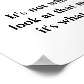 感動的引用文ポスター白黒 ポスター (角)