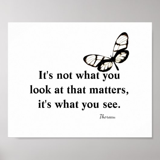 感動的引用文ポスター白黒 ポスター (正面)