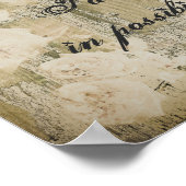 感動的引用文ポスター素朴なシック ポスター (角)