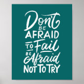 感動的引用文ポスター「怖がらないで」 ポスター (正面)