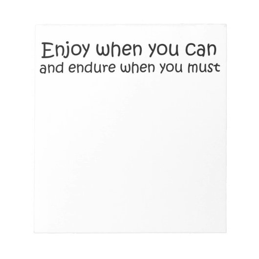 感動的引用文メモユニーク帳ギフトアイディア ノートパッド (正面)