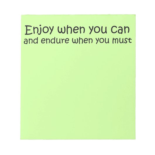 感動的引用文メモ帳ギフトメモ帳ギフト ノートパッド (正面)