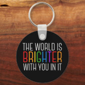 感動的引用文メンタルヘルス勇気付けられる キーホルダー (裏面)