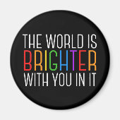 感動的引用文メンタルヘルス勇気付けられる マグネット (正面)