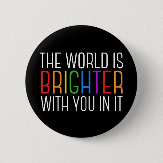 感動的引用文メンタルヘルス勇気付けられる 缶バッジ (正面)