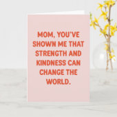 感動的引用文モダンお母さんの日 カード (黄色い花)