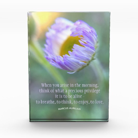 感動的引用文モダンタイポグラフィフローラ写真 フォトブロック (正面)