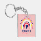 感動的引用文モダンヴィンテージボホレインボー キーホルダー (正面左)