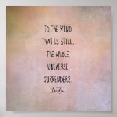 感動的引用文ラオツ暖か動揺していトーン ポスター (正面)